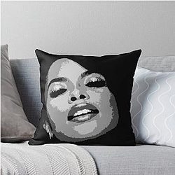 Iconic Aaliyah Tribute: Timeless R&amp;B Legend Throw Pillow 
Aaliyah
