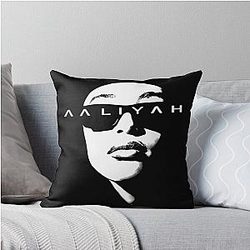 Iconic Aaliyah Tribute: Timeless R&B Legend Throw Pillow