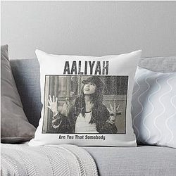 Iconic Aaliyah Tribute:  Timeless R&B Legend Throw Pillow