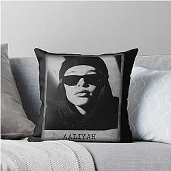 Iconic Aaliyah Tribute Timeless R&B Legend Throw Pillow