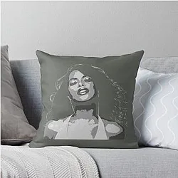 Timeless Aaliyah Art R&B Icon Poster Throw Pillow