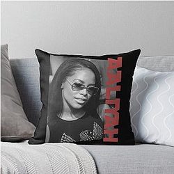Iconic Aaliyah Tribute: Timeless R&B Legend Throw Pillow
