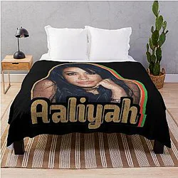 Iconic Aaliyah Tribute: Timeless R&B Legend Throw Blanket