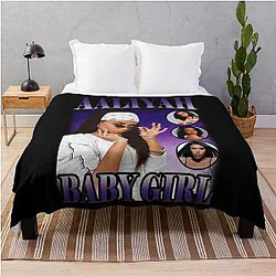 Iconic Aaliyah Tribute: Timeless R&B Legend Throw Blanket