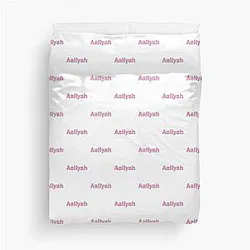 Aaliyah Name Pink Lettering Duvet Cover