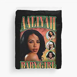 Iconic Aaliyah Tribute Timeless R&B Legend Duvet Cover