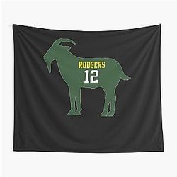Aaron Rodgers GOAT Tapestry