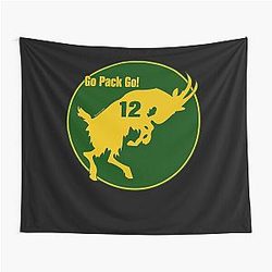 Aaron Rodgers It's Go Pack Go (Transparent Tapestry)