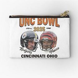 Joe Flacco vs Aaron Rodgers Zipper Pouch