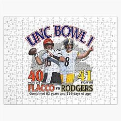 Unclosed Bowl Joe Flacco vs Aaron Rodgers Jigsaw Puzzle