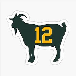 The Goat Aaron Rodgers Sticker