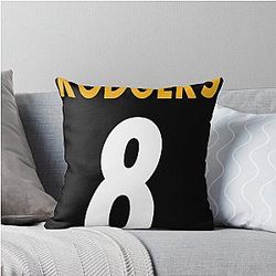 Aaron Rodgers 8 Throw Pillow