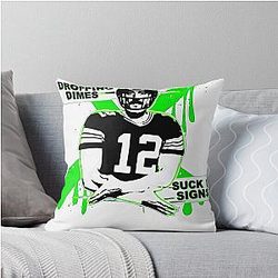 Aaron Rodgers Dropping Dimes Throw Pillow