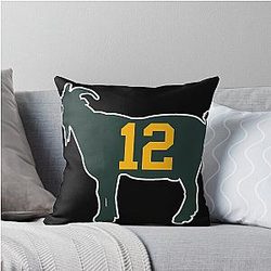 The Goat Aaron Rodgers Throw Pillow