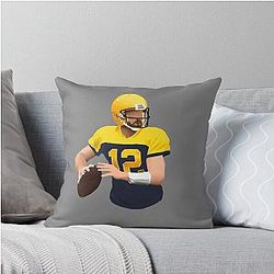 Aaron Rodgers Digital Design Throw Pillow