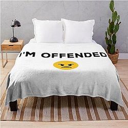 I'm Offended White Version 2021 Aaron Rodgers Official Throw Blanket