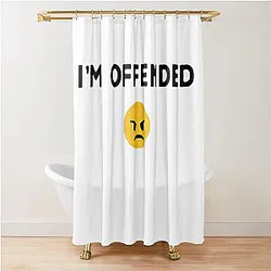 I'm Offended White Version Official Aaron Rodgers Shower Curtain