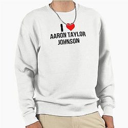 I Heart Aaron Taylor Johnson Marvel Movie Inspired Fan Gift Pullover Sweatshirt