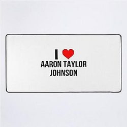 I Heart Aaron Taylor Johnson Marvel Movie Inspired Fan Gift Desk Mat