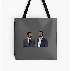 Aaron Taylor Johnson and Chris Evans All Over Print Tote Bag