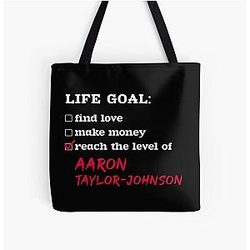 Aaron Taylor-Johnson Life Goal All Over Print Tote Bag