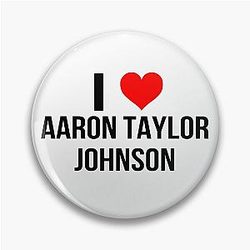 I Heart Aaron Johnson Marve & Movie Inspired Fan Gift Pin