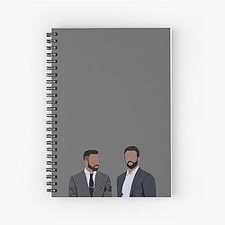 Aaron Taylor Johnson and Chris Evans Spiral Notebook