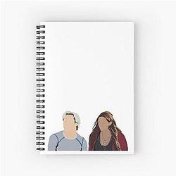 Aaron Johnson and Elizabeth Olsen Spiral Notebook
