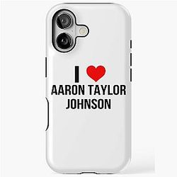 I Heart Aaron Taylor Johnson Marvel and Movie Inspired Fan Gift iPhone Tough Case