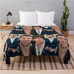 Aaron Taylor Johnson Collage Throw Blanket