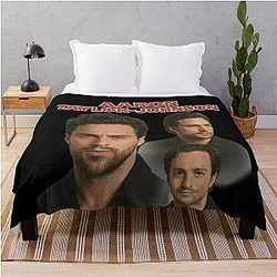 Aaron Taylor Johnson Retro Throw Blanket