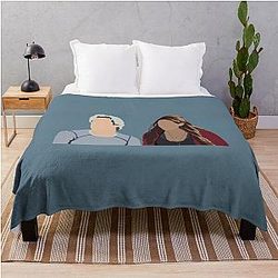 Aaron Johnson and Elizabeth Olsen Throw Blanket