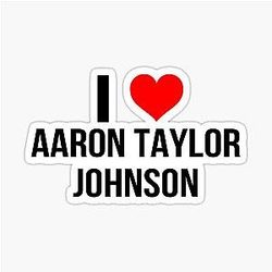I Heart Aaron Taylor Johnson Marvel and Movie Inspired Fan Gift Sticker