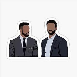 Aaron Taylor Johnson and Chris Evans Sticker