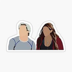 Aaron Johnson and Elizabeth Olsen Sticker