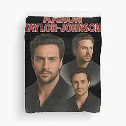 Aaron Taylor Johnson Retro Bootleg Duvet Cover