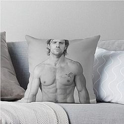 Aaron Johnson Shirtless Throw Pillow