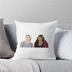 Aaron Johnson and Elizabeth Olsen Throw Pillow