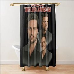 Aaron Taylor Johnson Retro Bootleg Shower Curtain