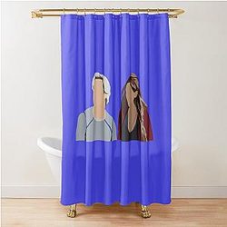 Aaron Taylor Johnson and Elizabeth Olsen Shower Curtain