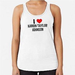 I Heart Aaron Taylor Johnson - Marvel Movie Inspired Fan Gift Racerback Tank Top