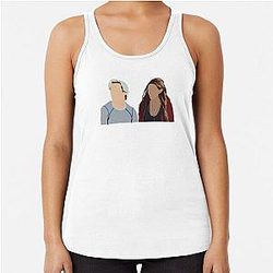 Aaron Taylor Johnson and Elizabeth Olsen Racerback Tank Top