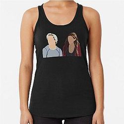 Aaron Johnson and Elizabeth Olsen Racerback Tank Top