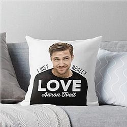 I Just Really Love Aaron Tveit Throw Pillow