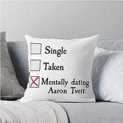Mentally dating Aaron Tveit Throw Pillow