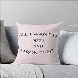 Pizza Aaron Tveit Throw Pillow