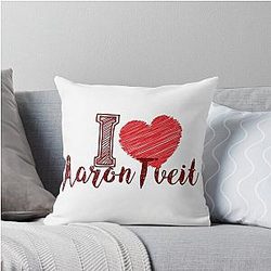 I Love Aaron Tveit Throw Pillow