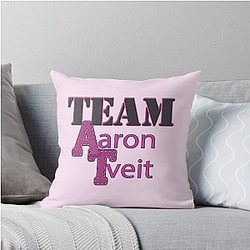 Team Aaron Tveit Throw Pillow
