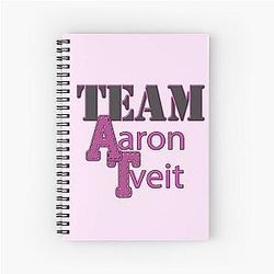 Team Aaron Tveit Spiral Notebook