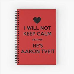 Keep calm Aaron Tveit Notebook